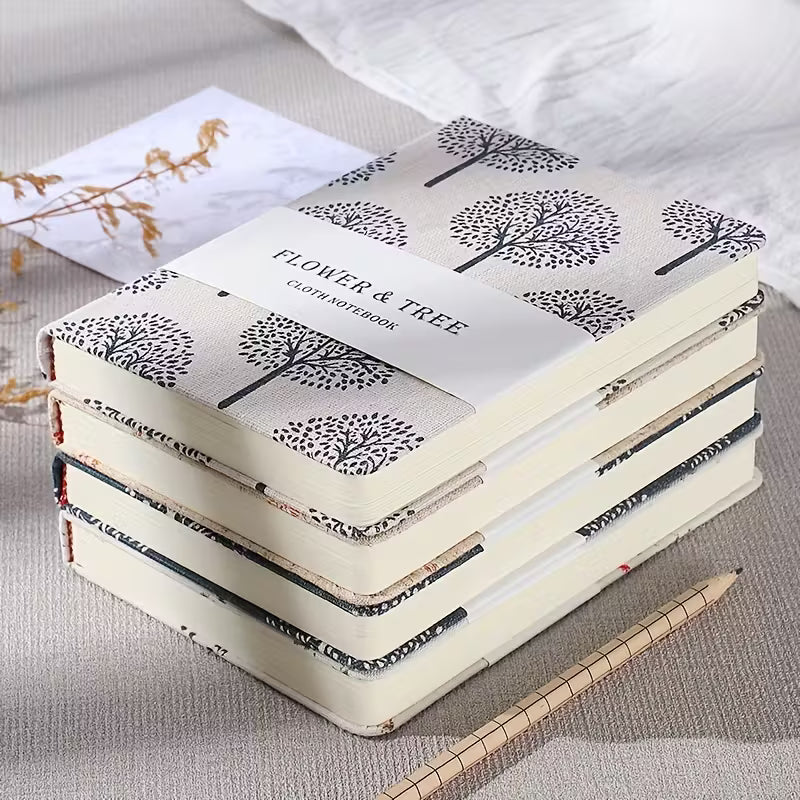 Tree Print Linen Hardcover Journal