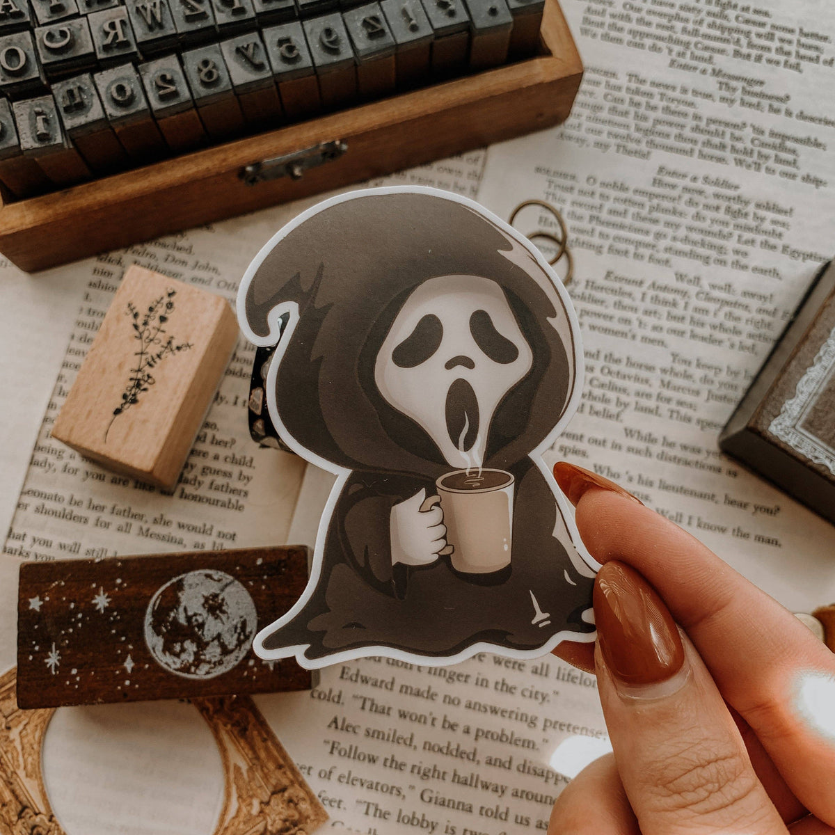 Coffee Ghost Single Sticker