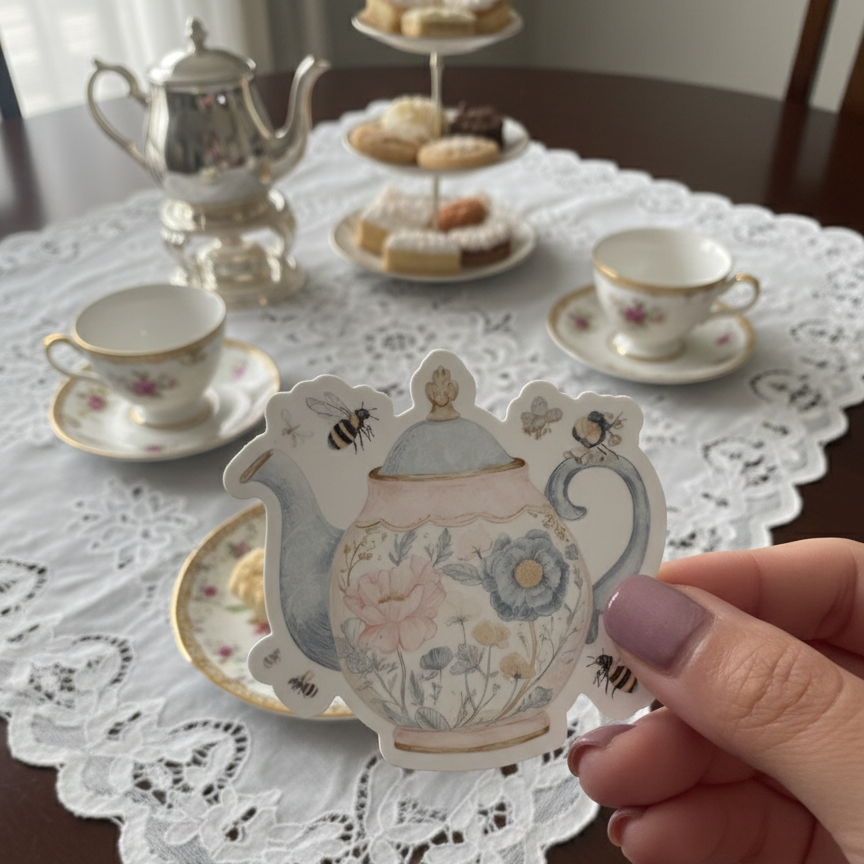 The Queen’s Tea Pot Single Sticker