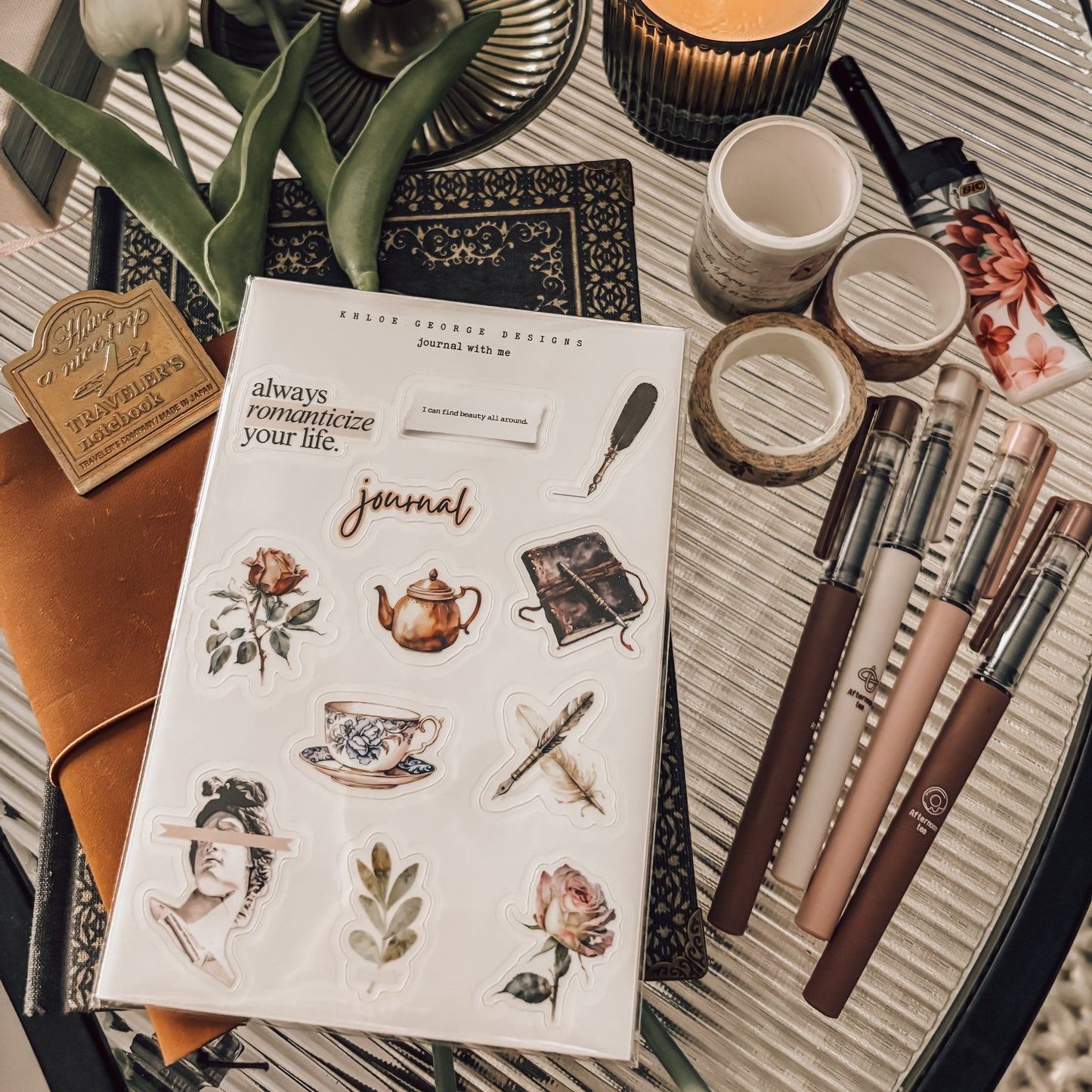 Matte Journal With Me Sticker Sheet