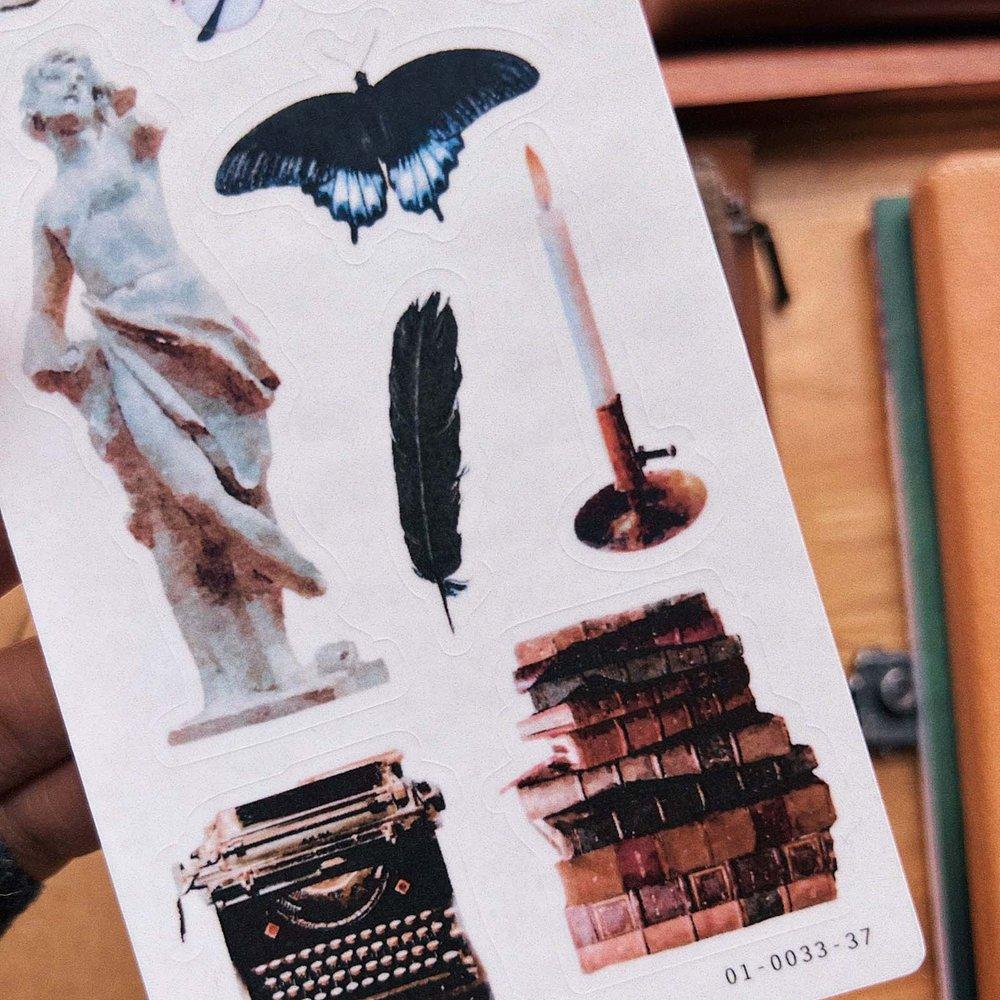 Dark Academia Sticker Sheet - Sarica Studio