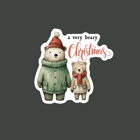 Very Beary Christmas Single Sticker