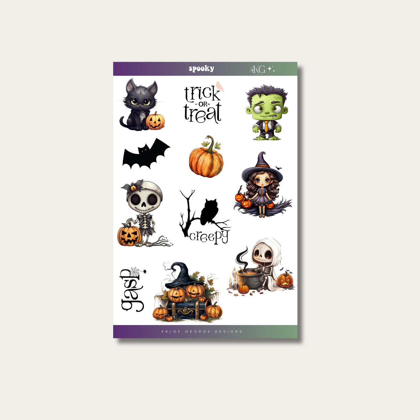 Not So Spooky Sticker Sheet