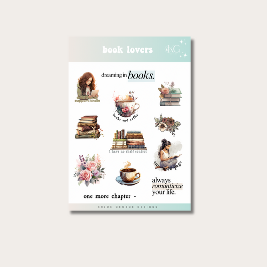 Book Lovers Sticker Sheet