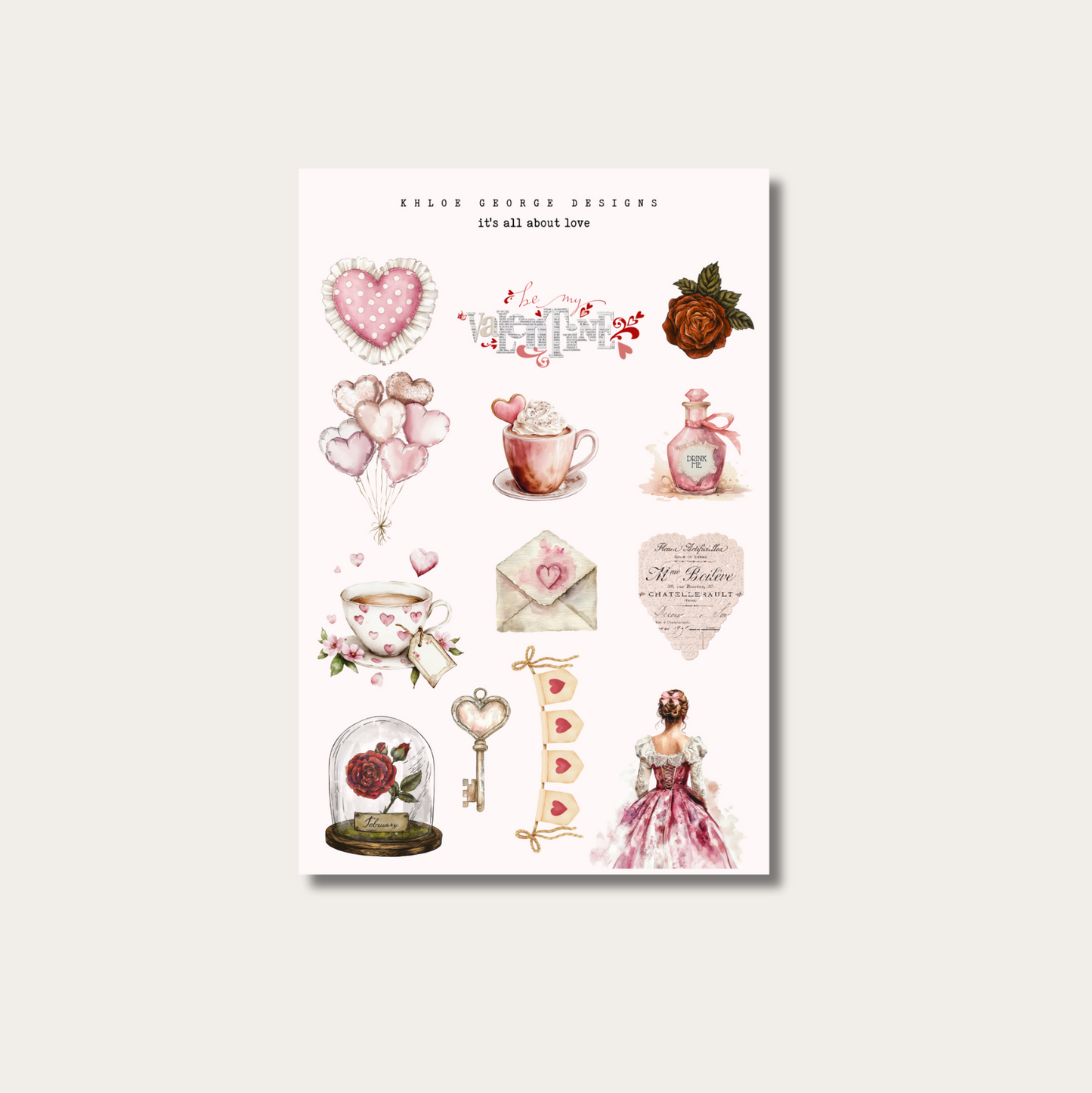 All About Love Sticker Sheet