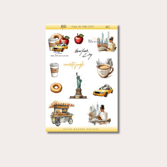 Fall in New York City Sticker Sheet