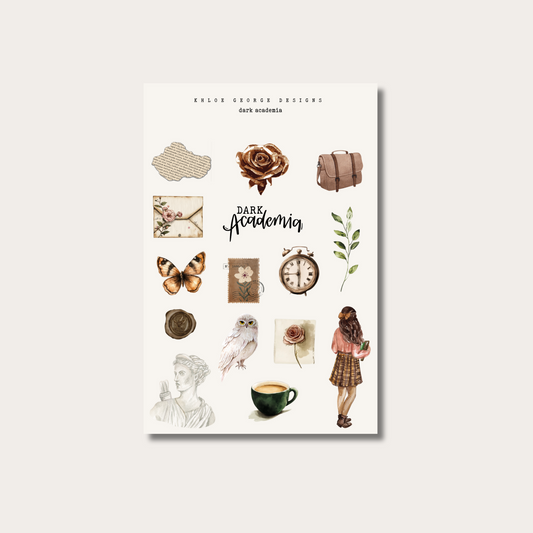 Dark Academia Sticker Sheet