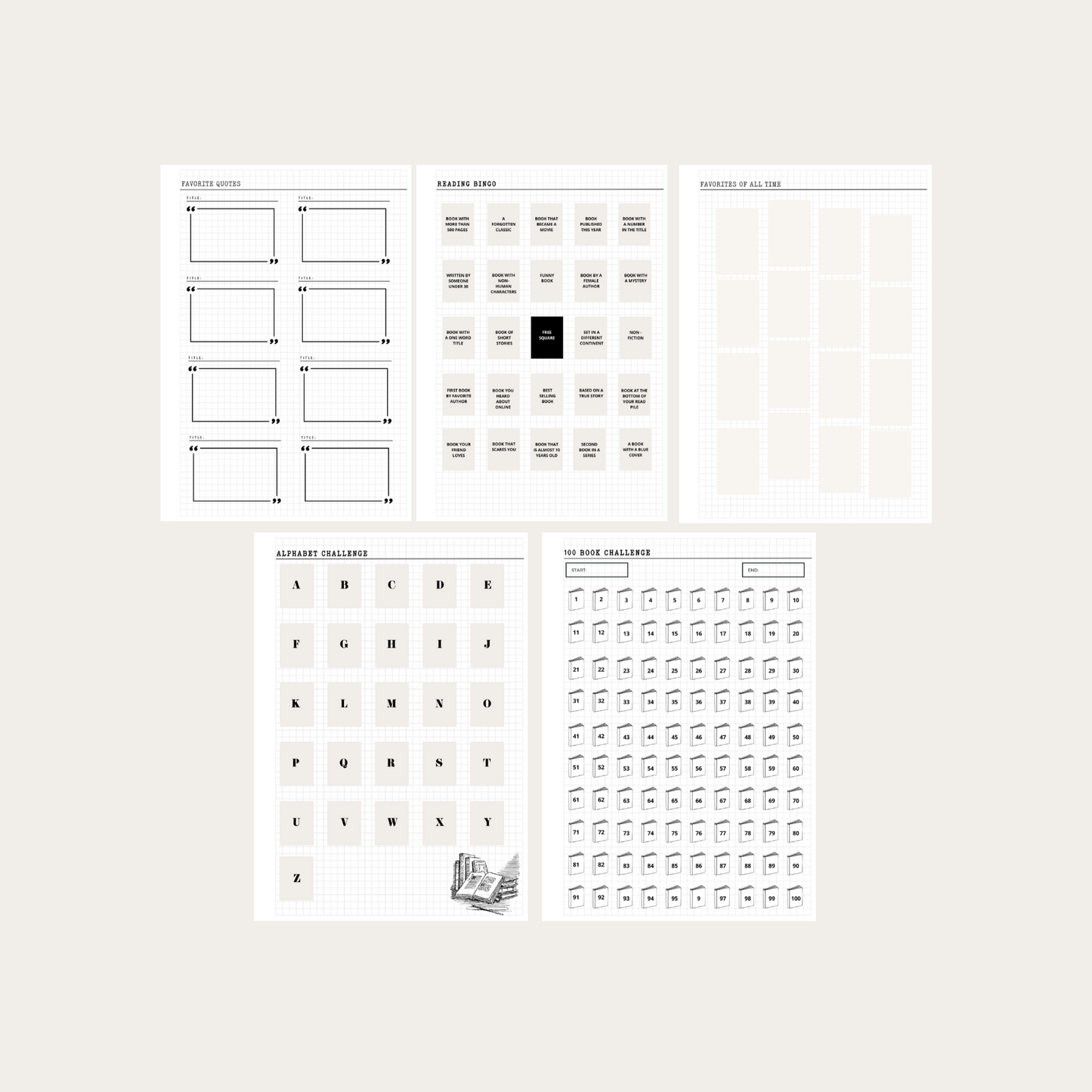 Reading Journal Printable Template
