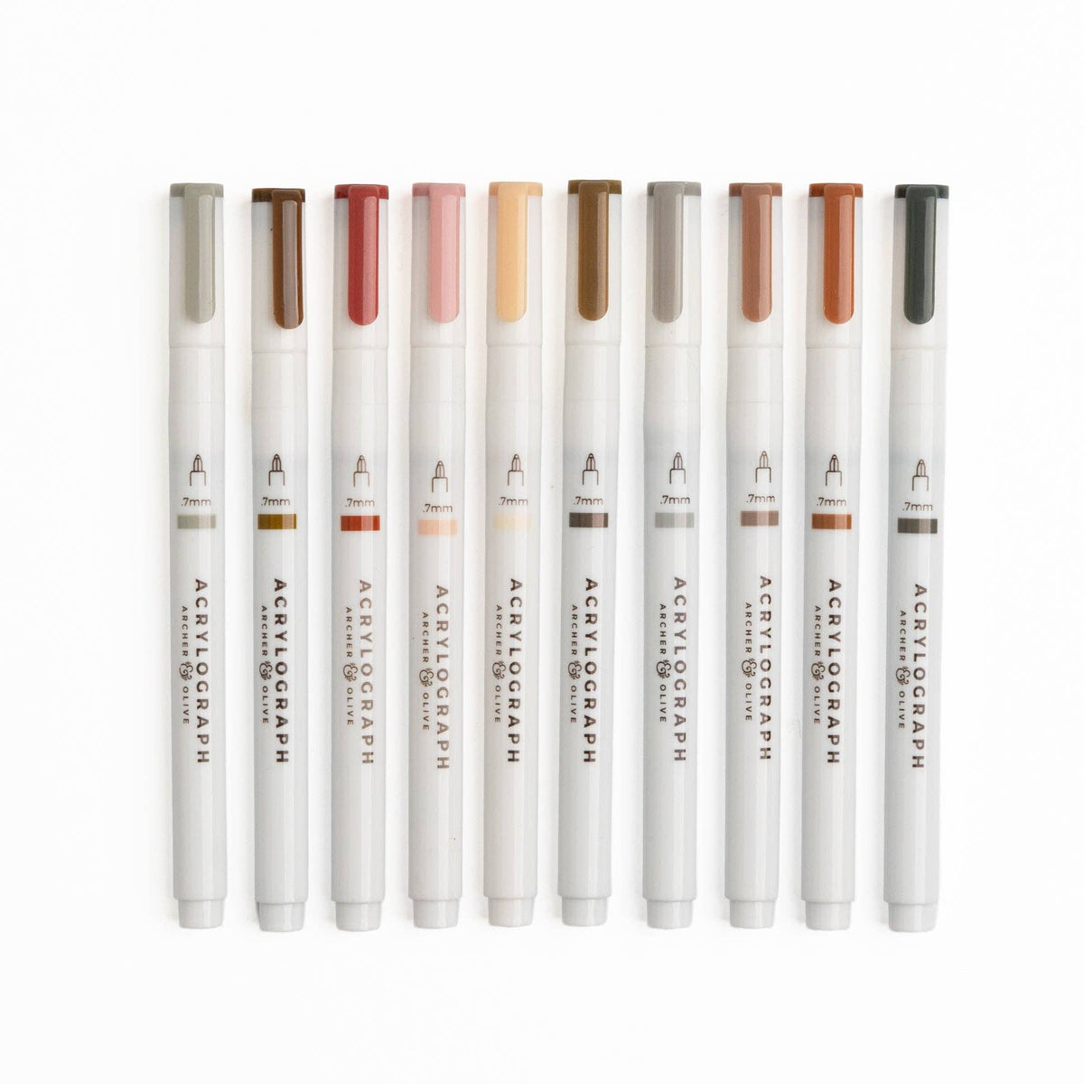 Quiet Corners | Set of 10 Acrylograph Pens