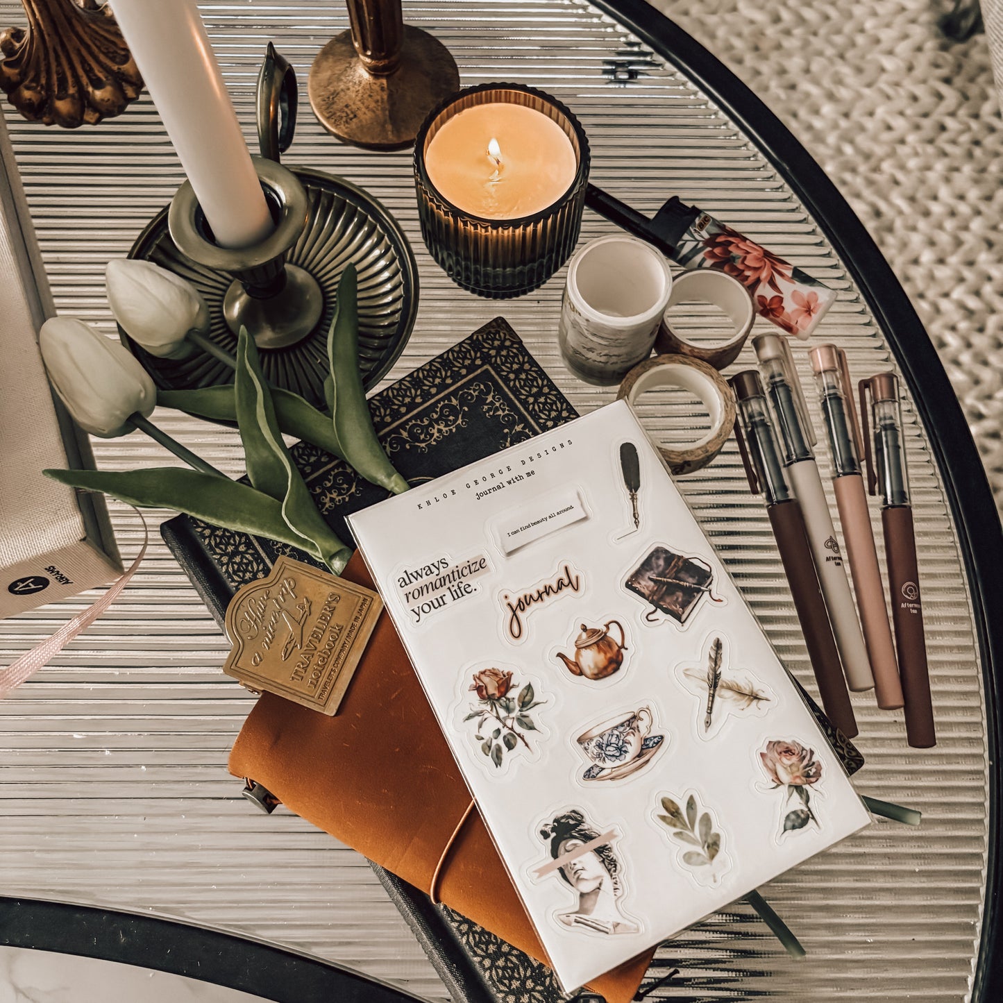 Matte Journal With Me Sticker Sheet