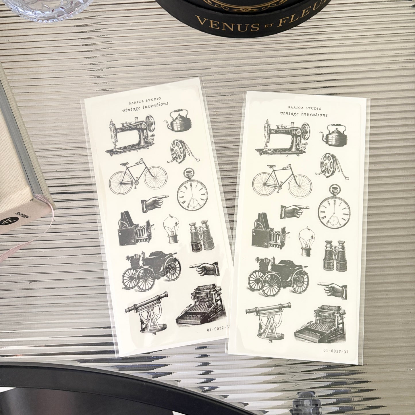 Vintage Invention Stickers-  Sarica Studio