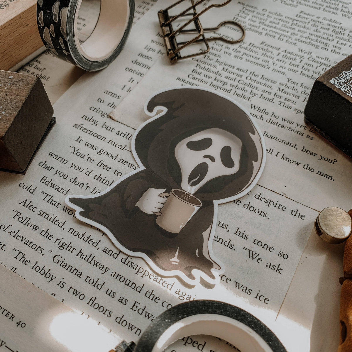 Coffee Ghost Single Sticker