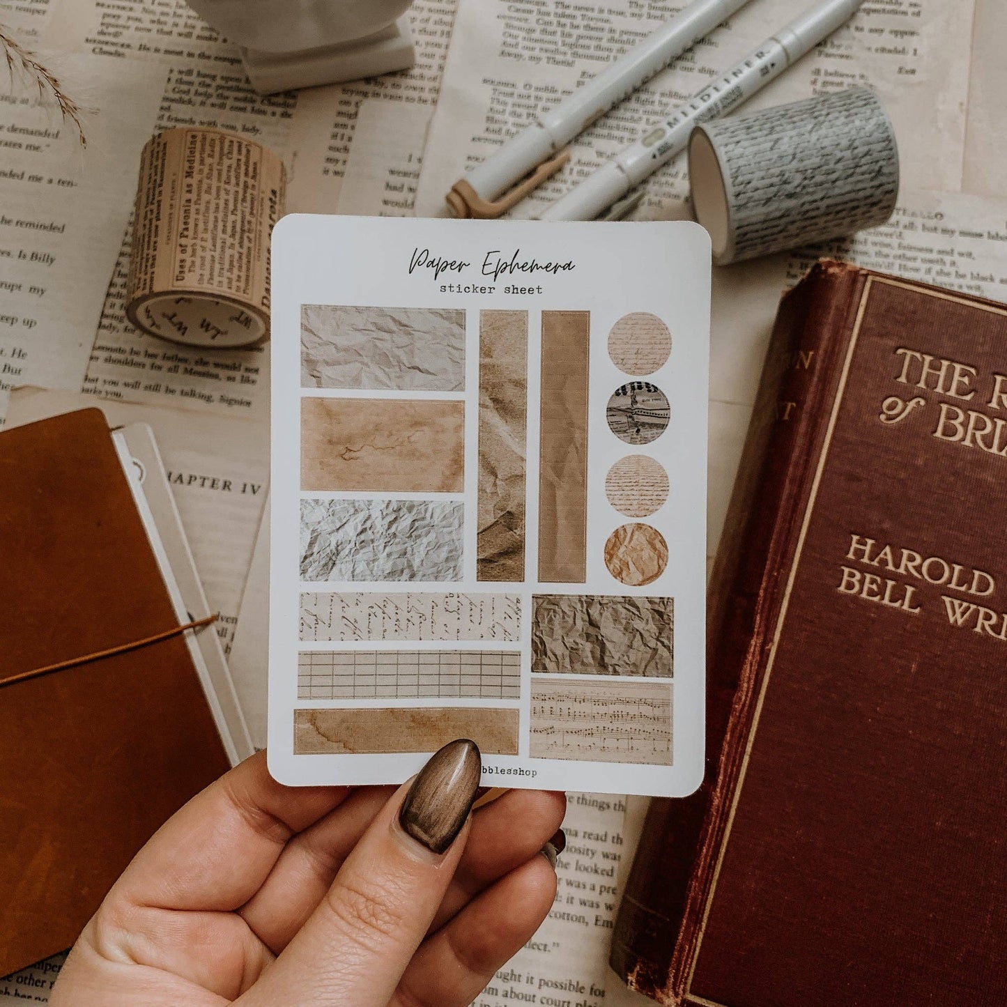 Paper Ephemera Sticker Sheet- Savannah Scribbles