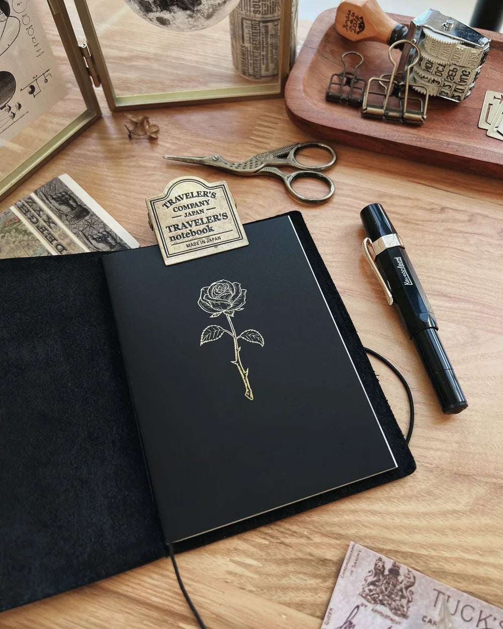 Rose Notebook (Passport TN Size) - Sarica Studio