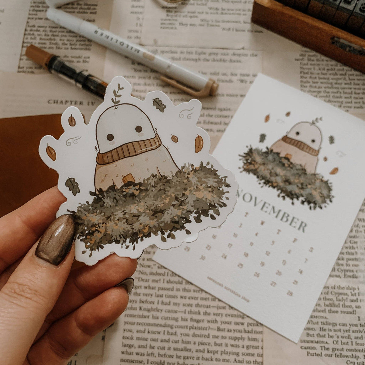 Cello in Autumn Single Sticker