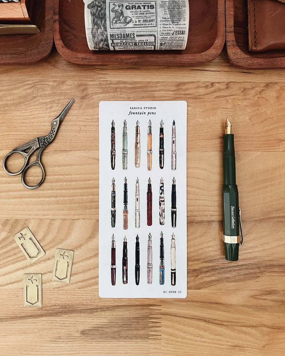 Fountain Pens Sticker Sheets - Sarica Studio