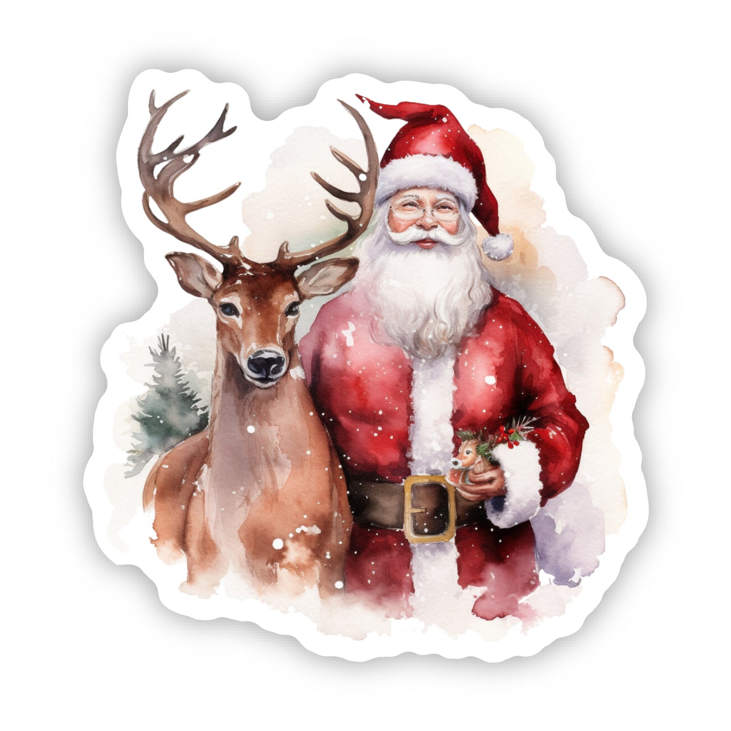 Santa Christmas Single Sticker