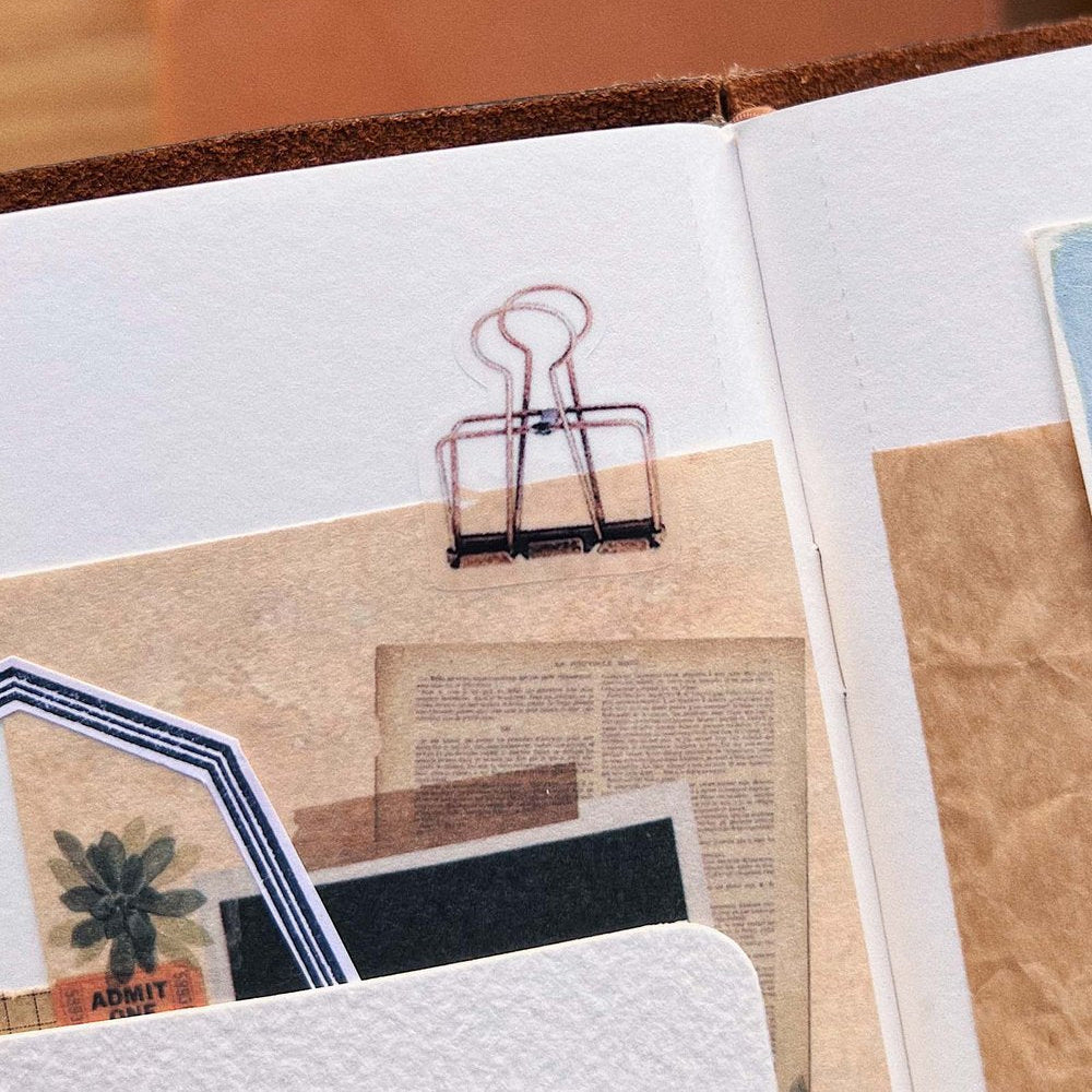 Vintage Binder Clip Stickers - Sarica Studio